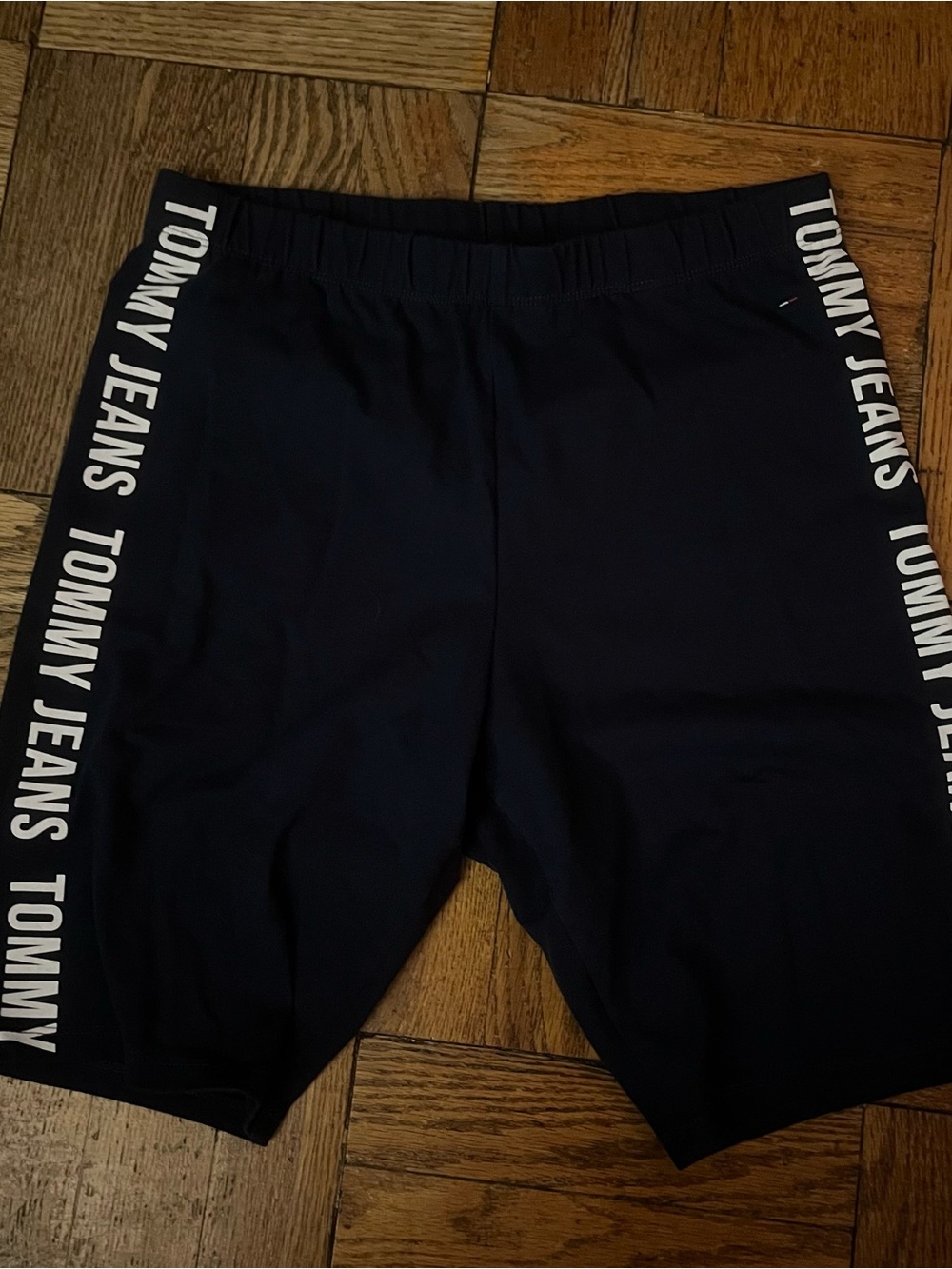 Tommy Hilfiger Navy Athletic Shorts with Side Logo Tape